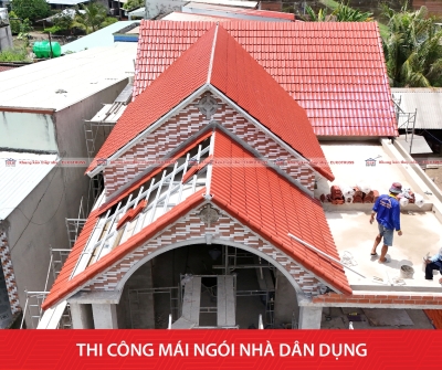 Công trình mái ngói tại Long An - Cận kề ngày hoàn thiện