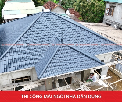 Công trình mái ngói hoàn thiện 180m² tại Ninh Bình
